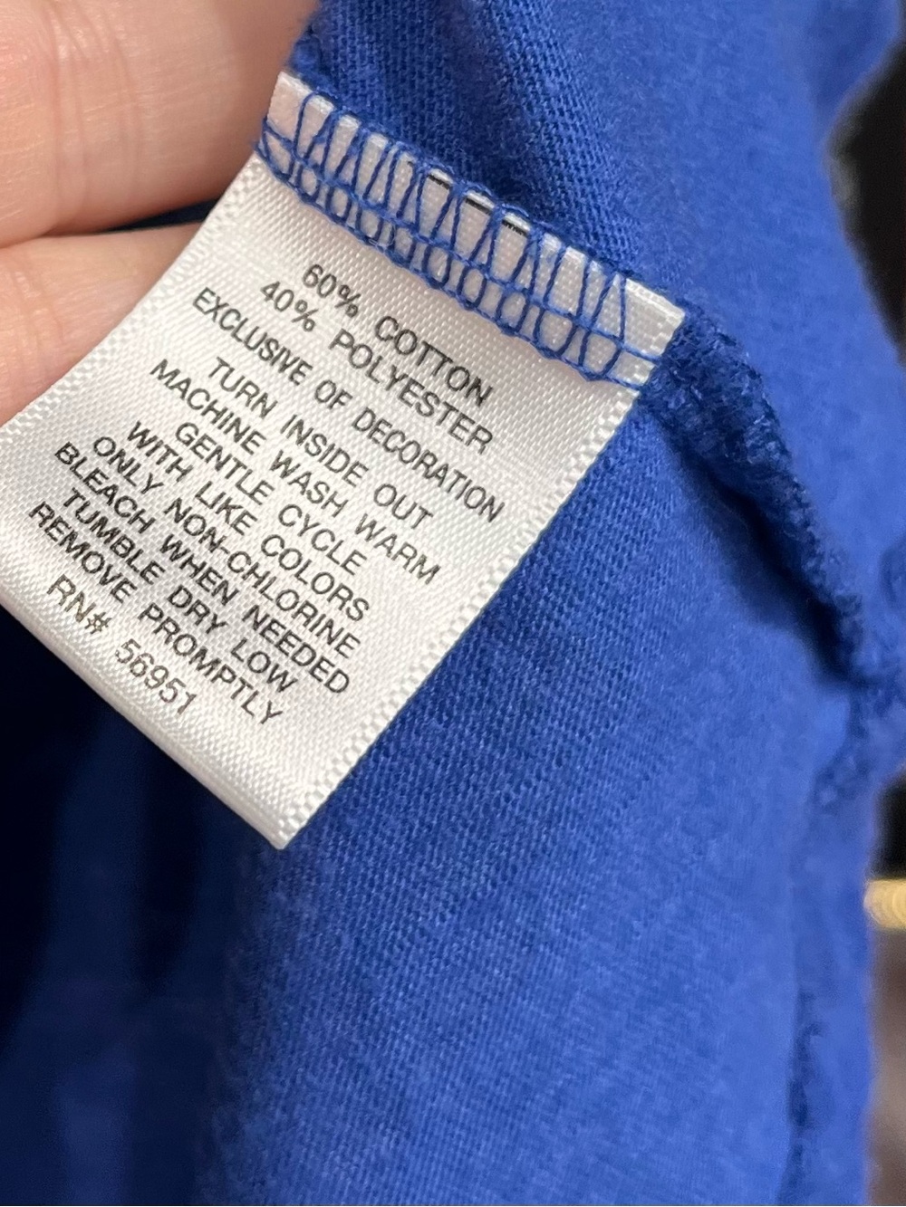 NorthCrest blue patterned top size 2X - Picture 4 of 9